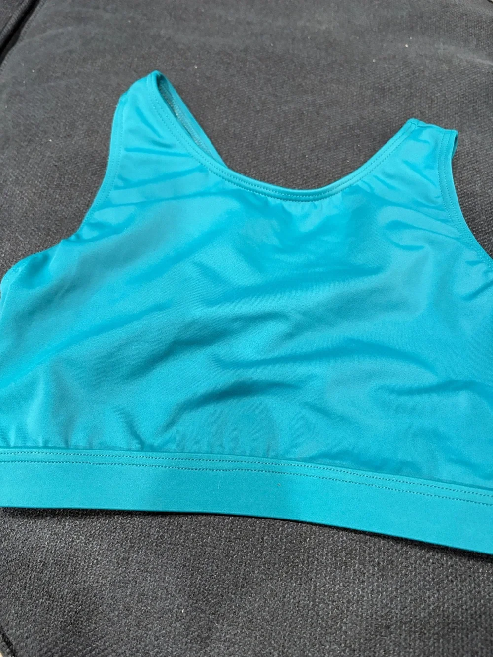 balera Bright Blue Crop Sports Bra - Picture 5 of 5